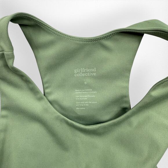 Girlfriend Collective Green Activewear‎ Sports Bra Top Small - Picture 3 of 4